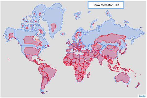 Real Country Sizes Shown on Mercator Projection (Updated) - Engaging Data