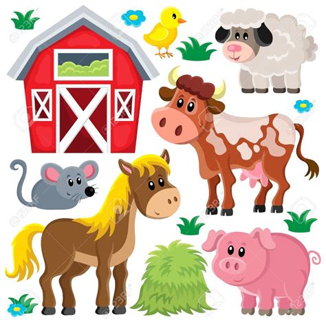 Farm animals set 2 - eps10 vector illustration. Фото со стока ...