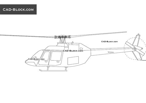 Helicopter BELL-206B Cad block