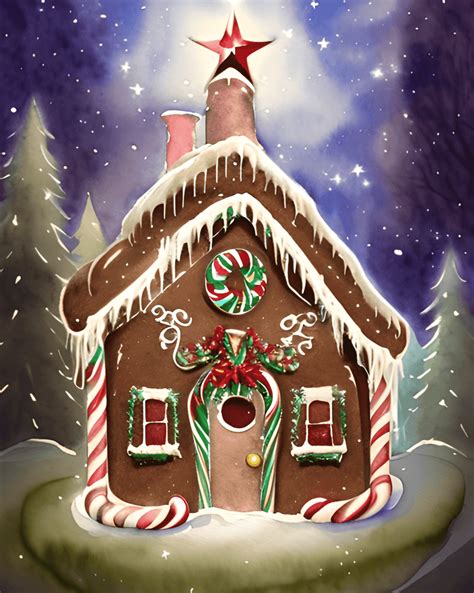 Christmas Gingerbread House Graphic · Creative Fabrica