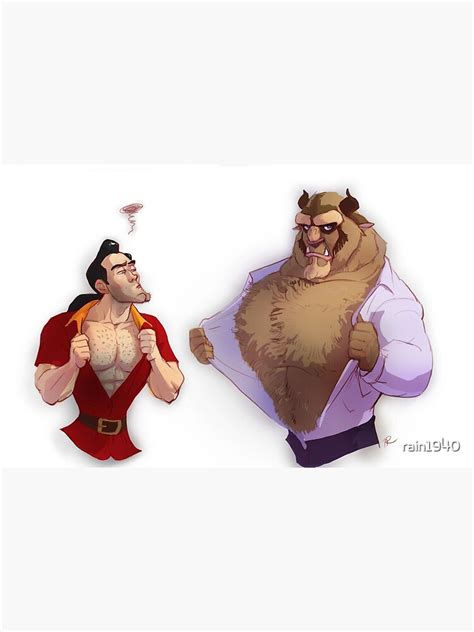 "Gaston vs. Beast" Art Print for Sale by rain1940 | Redbubble