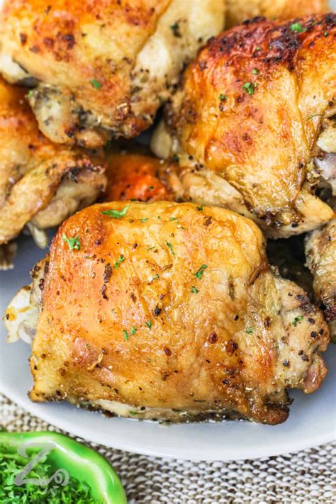 Baked Chicken Thighs (Quick & Easy Prep!) - Our Zesty Life