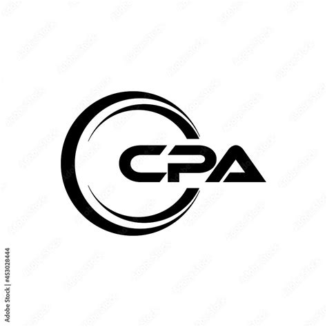 CPA letter logo design with white background in illustrator, vector ...