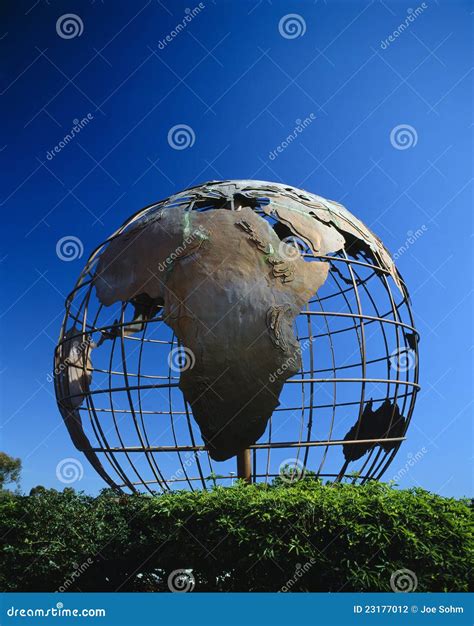 Large Earth Sculpture In Iron Stock Photography - Image: 23177012