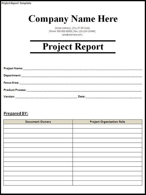 Create Report Template In Word