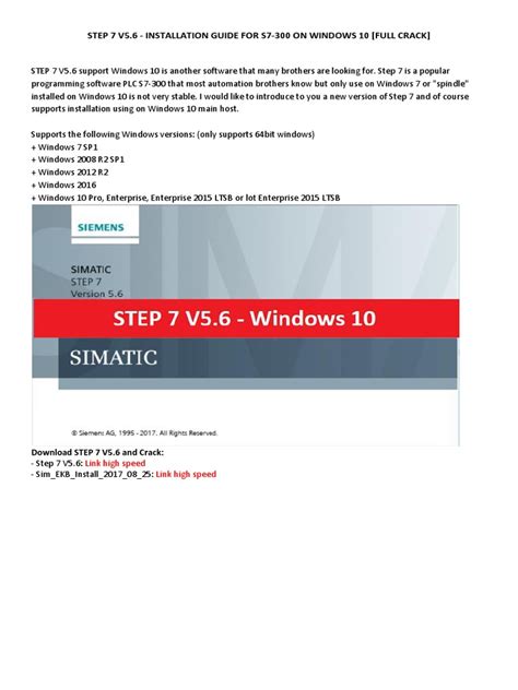 Step 7 v5.6 - Installation Guide For s7-300 On Windows 10 (Full Crack ...