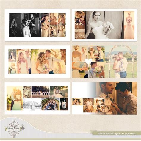 White Wedding Album Template | Wedding album design, Wedding album ...