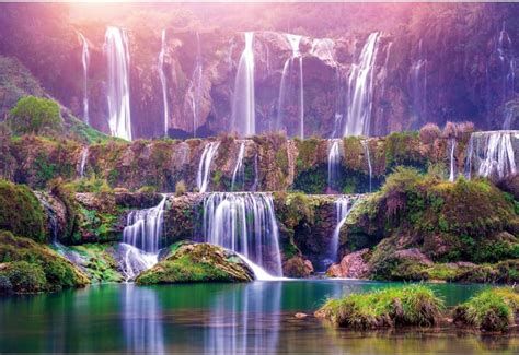 Buy AWERT 9x6ft Natural Landscape Backdrop for Photography Waterfall ...