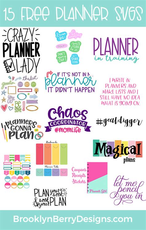 Free Printable Planner Stickers - Brooklyn Berry Designs