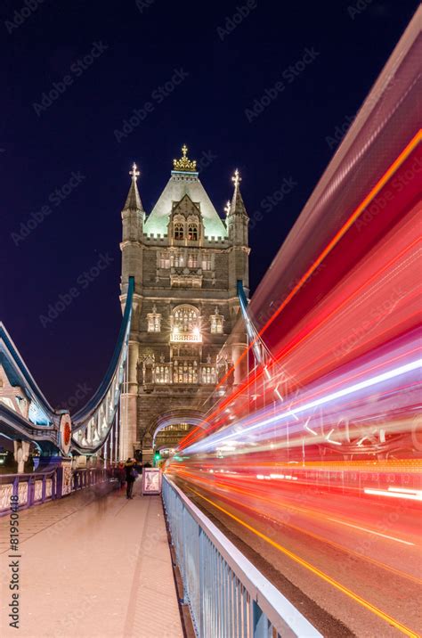 Tower Bridge light trails Stock Photo | Adobe Stock