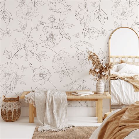 Peony Floral Peel and Stick Wallpaper