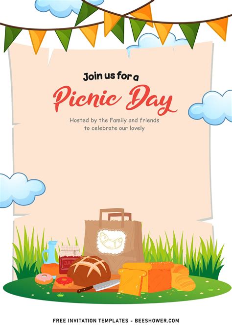 Picnic Invitations, Birthday Invitation Card Template, Baby Shower ...