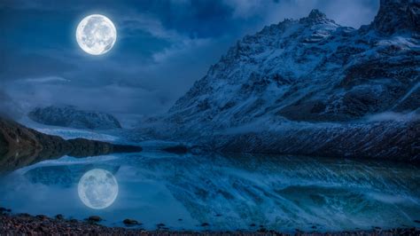 Fondos de Pantalla 2560x1440 Fotografía De Paisaje Montañas Lago Luna ...