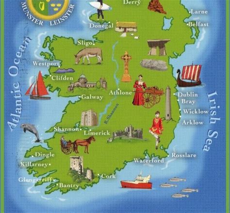 Cork Map Tourist Attractions - Map - Travel - Holiday - Vacations