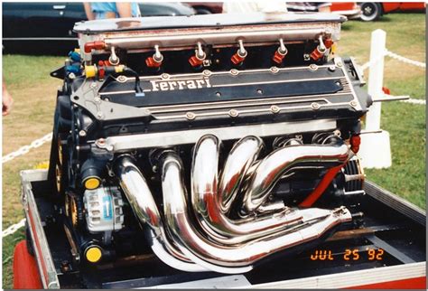 Ferrari V12 F1 Engine at Christies Historic Festival at Silverstone ...