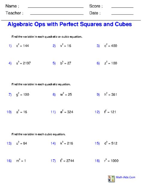 Solving Radical Equations Worksheets | Radical equations, Algebra ...