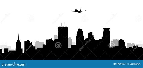 Minneapolis Skyline-Vector stock vector. Illustration of clipart - 47594371