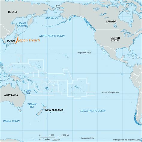 Deep Ocean Trench Map