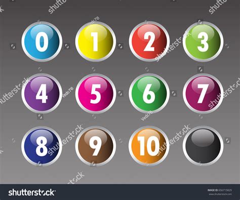 Set Numbers Colorful Circle Stock Vector (Royalty Free) 656715829 ...