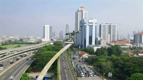 Jakarta, Indonesia, 2022 - Beautiful aerial view, Traffic and business ...