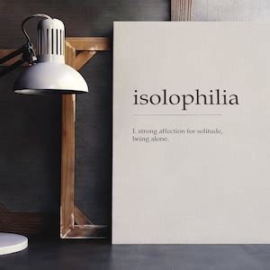 Isolophilia Definition Poster Isolophilia Print Wall Art - Etsy