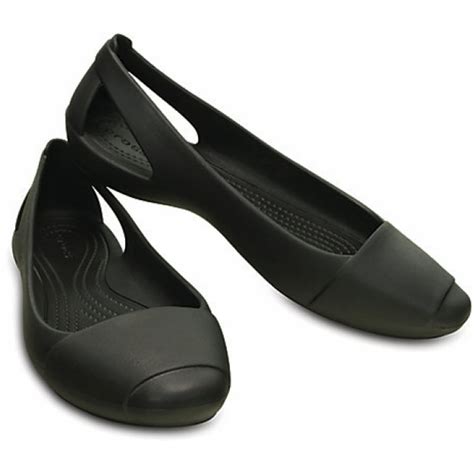 Crocs Crocs Sienna Black / Black (UX7) 202811-001 Ladies Flat Shoes ...