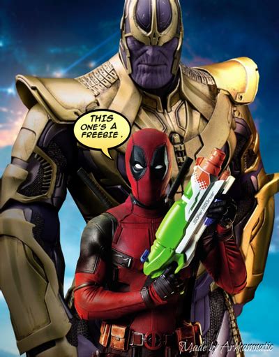 Deadpool vs Thanos by ArkhamNatic on DeviantArt