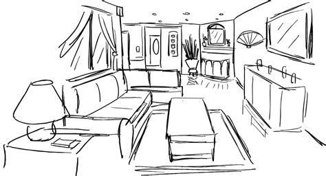 The Most Beautiful Living Room Architecture Sketch http://freshouz.com ...