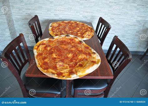 Extra big family pizza stock photo. Image of meal, margherita - 97216740