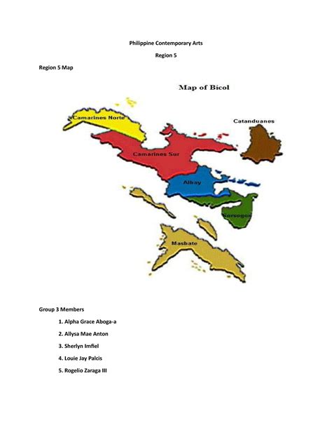 Region 5 and 6 - Philippine Contemporary Arts Region 5 Region 5 Map ...