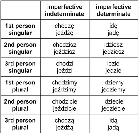 Present tense conjugation of Polish imperfective verbs of motion “iść ...