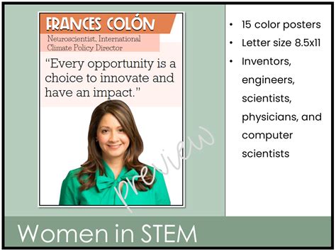 Women in STEM Posters Inspiring Quotes International Day of Women in ...