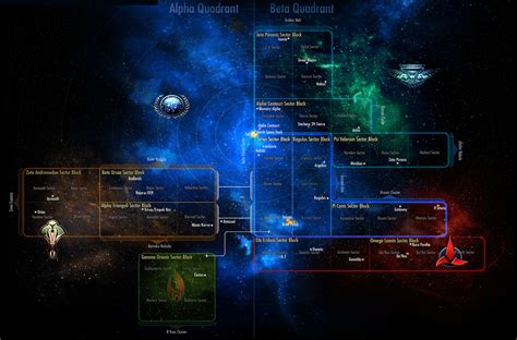 Map of the Federation of Planets : startrek