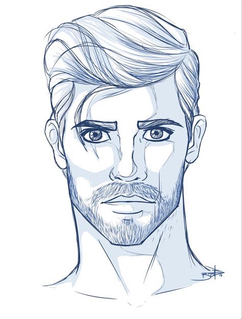 Sketch 2015 - male face 2 by T0ofie on DeviantArt