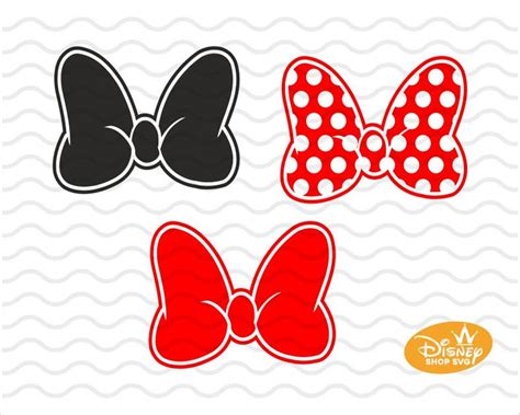 SVG DXF PNG Minnie Mouse Bow Clipart / Layared Minnie Mouse Cute Bow ...