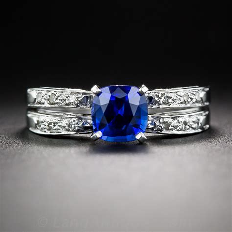 Vintage Sapphire Wedding Set