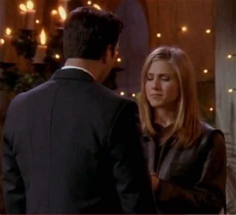 In "TOW Ross's Wedding, part2" when Rachel goes tell Ross she is still ...