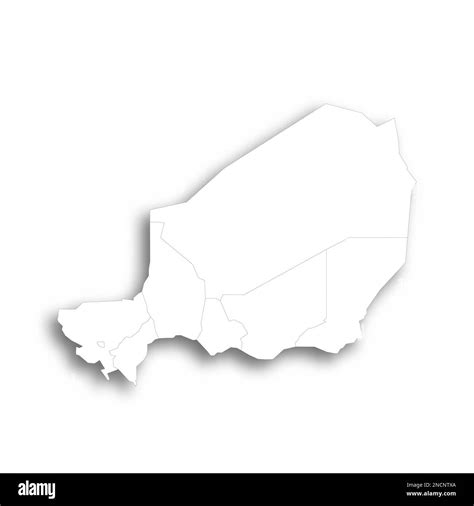 Niger political map of administrative divisions - regions and capital ...