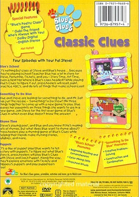 Blue's Clues: Classic Clues (DVD 2004) | DVD Empire