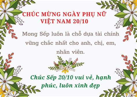 Lời chúc hay nhất dịp 20/10 tặng sếp, đồng nghiệp, khách hàng, cô giáo