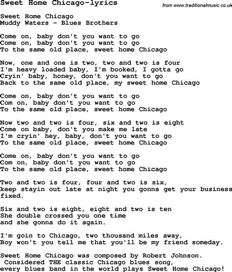 Sweet Home Chicago Lyrics - fasrreport