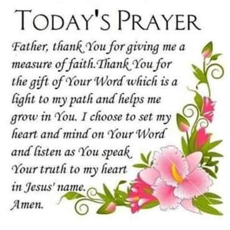 TODAY'S PRAYER | Prayer for today, Prayers, Good morning prayer