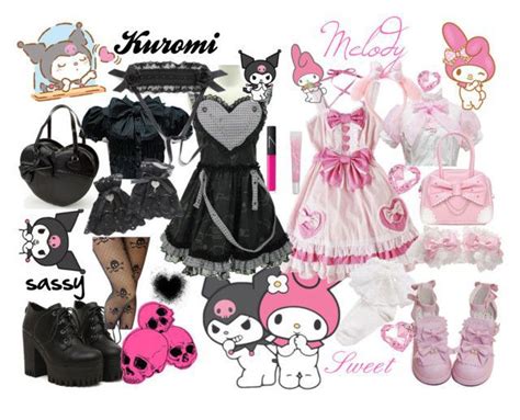 kuromi and my melody aesthetic outfits Pastel Goth Outfits, Pastel Goth ...