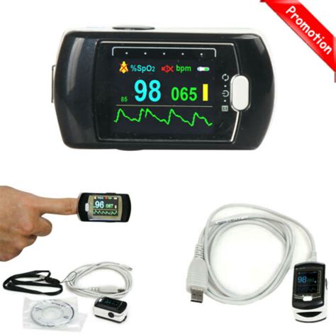 CMS50EA Finger Pulse Oximeter SpO2 PR Blood Oxygen Monitor ...