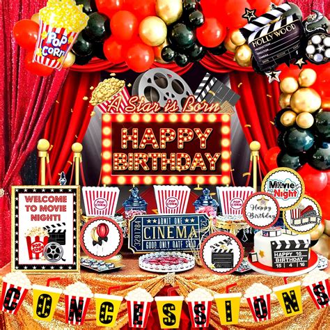 Buy 95pcs Movie Night Decorations, Movie Theme Party Decorations, Movie ...