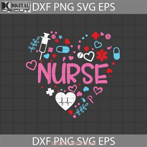 Nurse Heart Svg, Nurse Svg, Love Nurse Svg, Valentine's Day Svg, Cricut ...