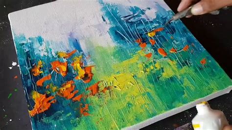 Abstract Painting / Landscape /Amazing Easy technique in Acrylics ...