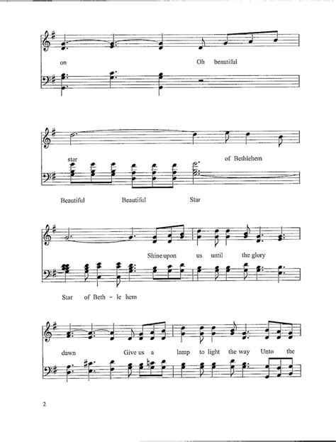 O Beautiful Star of Bethlehem Digital Hymn Tune With Lyrics Key of G - Etsy