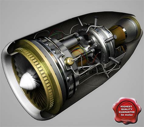 aircraft jet engine 3d model