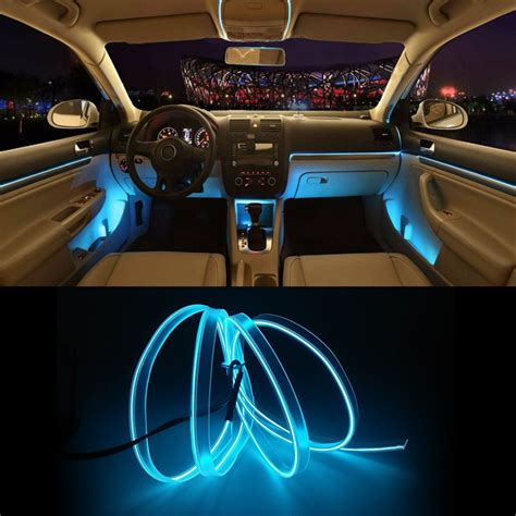 EL Car Cold Light Line Car LED Line Girly Interior Car Accessories 1 ...